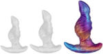 FUKR Alienix Anál plug szilikon, hullámos, széles alappal 17 x 6, 3 cm fekete