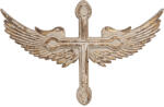 Clayre & Eef Decoratiune perete Cruce si Aripi Inger lemn bej auriu 48x3x31 cm (6H2384deco)