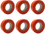 Artool Set 6 benzi mascare pentru suprafete rugoase, portocalie, 48 mm x 50 m, protectie beton, caramida, tencuieli si vopsea decorativ (139977-6)