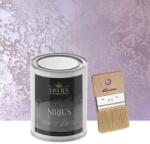 Torodecor Vopsea Decorativă de Lux Sirius, Mov Deschis, Finisaj Perlat cu Perle de Sticlă, 1L + Pensulă Inclusă (SIP1008)