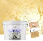 Torodecor Set Vopsea Decorativa de Lux, Eva Madreperla Galben Pai, cu Fulgi de Sticla, 2.5 L si Pensula, 70 mm, YaYa Color (EMP25006)