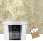 Torodecor Set Vopsea Decorativa de Lux, Solo Mio, Bej Gold, cu Cristale Lichide Stralucitoare, Efecte Spectaculoase, 2.5 Litri si Pensula 70 mm (SMP25003)