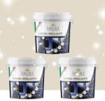 Torodecor Pachet 12 Litri, Vopsea Decorativa Lavabila Premium, Aurora Brillante, Bej Neutro cu Efect 3D Argintiu Stelat, 2 X 4 Litri Plus 4 Litri Cadou (AB12008)