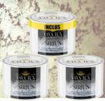 Torodecor Vopsea Decorativă de Lux Sirius - Bej Gold | Pachet 1.5L (2×0.5L + 0.5L), Finisaj Perlat cu Perle de Sticlă (SI05003X3)