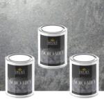 Torodecor Vopsea Decorativă de Lux Solo Mio - Gri Oțel | Pachet 1.5L (2×0.5L + 0.5L), Finisaj Strălucitor Premium (SM05011X3)