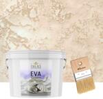 Torodecor Set Vopsea Decorativa de Lux, Eva Madreperla Cacao cu Lapte, cu Fulgi de Sticla, 2.5 L si Pensula, 70 mm, YaYa Color (EMP25021)