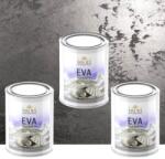 Torodecor Vopsea Decorativă de Lux Eva - Negru | Pachet 1.5L (2×0.5L + 0.5L), Efect perlat luminos (EM05015X3)