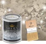 Torodecor Vopsea decorativa de Lux, Argentina, cu Efect 3D Stelat, Culoare Bej Antichizat, 2.5 L si Pensula 70 mm, YaYa Color (ARP25012)