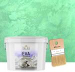 Torodecor Set Vopsea Decorativa de Lux, Eva Madreperla Verde Smarald, cu Fulgi de Sticla, 2 Litri si Pensula 70 mm (EMP2010)