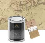 Torodecor Vopsea Decorativă de Lux Sirius, Maro Alună, Finisaj Perlat cu Perle de Sticlă, 1L + Pensulă Inclusă (SIP1011)