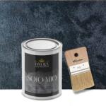 Torodecor Vopsea Decorativa de Lux, Solo Mio, Negru, cu Cristale Lichide Stralucitoare, Efecte Spectaculoase, 1 L si Pensula 70 mm (SMP1016)