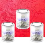 Torodecor Vopsea Decorativă de Lux Eva Madreperla Roșu Intens 1.5 Litri (2×0.5L + 0.5L) cu fulgi de sticlă (EM05024X3)