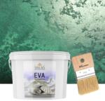 Torodecor Set Vopsea Decorativa de Lux, Eva Madreperla Verde Inchis, cu Fulgi de Sticla, 2 Litri si Pensula, 70 mm (EMP2019)