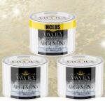 Torodecor Vopsea Decorativă de Lux Argentina - Bej Șampanie | Pachet 1.5L (2×0.5L + 0.5L), Efect 3D Stelat (AR05016X3)