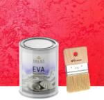 Torodecor Set Vopsea Decorativa de Lux, Eva Madreperla Rosu Intens, cu Fulgi de Sticla, 0, 5 Litri si Pensula 70 mm (EMP05024)