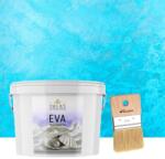 Torodecor Vopsea decorativă de lux Eva Madreperla Azur 2.5 Litri cu fulgi de sticlă - Pensulă inclusă (EMP25008)