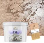 Torodecor Set Vopsea Decorativa de Lux, Eva Madreperla Maro Inchis cu Fulgi de Sticla, 2.5 L si Pensula 70 mm, YaYa Color (EMP25023)