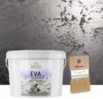 Torodecor Set Vopsea Decorativa de Lux, Eva Madreperla Negru, cu Fulgi de Sticla, 2.5 L si Pensula, 70 mm, YaYa Color (EMP25015)