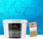 Torodecor Set Vopsea Decorativa de Lux, Solo Mio, Albastru Inchis, cu Cristale Lichide Stralucitoare, Efecte Spectaculoase, 2.5 Litri si Pensula 70 mm (SMP25008)