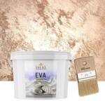 Torodecor Set Vopsea Decorativa de Lux, Eva Madreperla Caramel, cu Fulgi de Sticla, 2 Litri si Pensula, 70 mm (EMP2018)