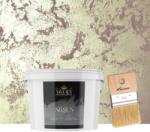 Torodecor Vopsea Decorativă de Lux Sirius, Bej Gold, Finisaj Perlat cu Perle de Sticlă, 2L + Pensulă Inclusă (SIP2003)