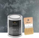 Torodecor Vopsea Decorativă de Lux Sirius, Negru, Finisaj Perlat cu Perle de Sticlă, 1L + Pensulă Inclusă (SIP1010)
