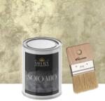 Torodecor Vopsea Decorativa de Lux, Solo Mio, Bej Gold, cu Cristale Lichide Stralucitoare, Efecte Spectaculoase, 0.5 Litri si Pensula 70 mm (SMP05003)