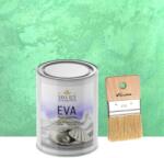 Torodecor Set Vopsea Decorativa de Lux, Eva Madreperla, Verde Smarald, cu Fulgi de Sticla, 1 L si Pensula 70 mm, YaYa Color (EMP1010)