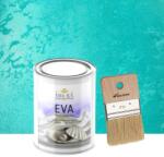 Torodecor Set Vopsea decorativa de Lux, Eva Madreperla cu Fulgi de Sticla, Turcoaz Deschis, 0, 5 Litri si Pensula 70 mm, YaYa Color (EMP05005)