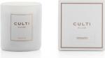 CULTI MILANO Lumânare parfumată Culti Tessuto 270 g, albă, în sticlă lucioasă (CTES270GW)