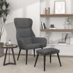 vidaXL Scaun de relaxare cu taburet, gri deschis, material textil GartenMobel Dekor (3097429)