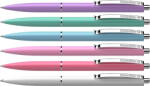 Schneider Pix SCHNEIDER K15, clema metalica, culori pastel asortate - scriere albastra (S-130840)