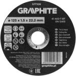 GRAPHITE Disc de taiere, corindon, pentru metal 125 x 1.5 x 22.2 mm, 41 A60-T-BF 57T109 (57T109) Disc de taiere