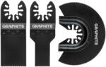 GRAPHITE Set accesorii taiere lemn pentru multifunctional cu vibratii 3 buc. 56H070 (56H070)