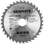 GRAPHITE Disc fierastrau circular cu varfuri HM 170 x 30mm, 36 dinti 57T213 (57T213)