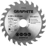 GRAPHITE Disc fierastrau circular cu varfuri HM 125 x 22.23 mm, 24 dinti 57T202 (57T202) Disc de taiere