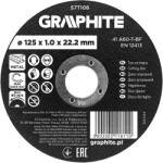 GRAPHITE Disc de taiere, corindon, pentru metal 125 x 1.0 x 22.2 mm, 41 A60-T-BF 57T108 (57T108) Disc de taiere