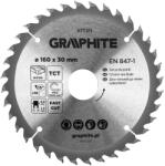 GRAPHITE Disc fierastrau circular cu varfuri HM 160 x 30mm, 36 dinti 57T211 (57T211)