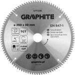 GRAPHITE Disc fierastrau, VIDIA, 250 x 30 mm, 100 dinti, pentru aluminiu 57T236 (57T236)