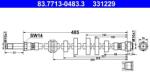 ATE Furtun frana ATE 83.7713-0483.3 (83.7713-0483.3)