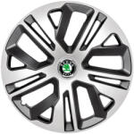 AutoHelix MSA Set 4 Capace Roti 16 Inchi (R16) Raven Gri-Negru, Compatibile Cu Skoda (1740-1740)