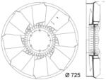MAHLE Paleta ventilator, racire motor MAHLE CFW 50 000P (CFW 50 000P)