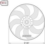 DENSO Ventilator, radiator DENSO DER02006 (DER02006) - fixbox