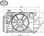 DENSO Ventilator, radiator DENSO DER50004 (DER50004)