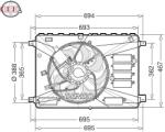 DENSO Ventilator, radiator DENSO DER10010 (DER10010)