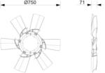 MAHLE Paleta ventilator, racire motor MAHLE CFW 100 000P (CFW 100 000P)