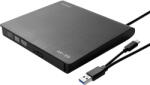 SAVIO ak-59 Външен тънък cd/dvd рекордер r/rw - usb-c/usb-a, черен (ak-59)