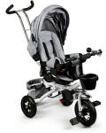 ECOTOYS Tricicletă rotativă 360° Gri Delux cu baldachin ECOTOYS