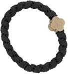 By Eloise London Woven Gold Quatrefoil Ластик за коса за жени цвят Charcoal Grey