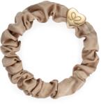 By Eloise London Silk Scrunchie Gold Heart Ластик за коса за жени цвят Sand